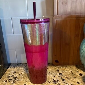 Starbucks Glittery Pink and Purple Tumbler